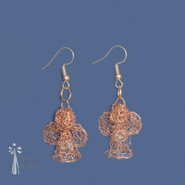 Rose Gold Wire Juweel Earrings - Image 1
